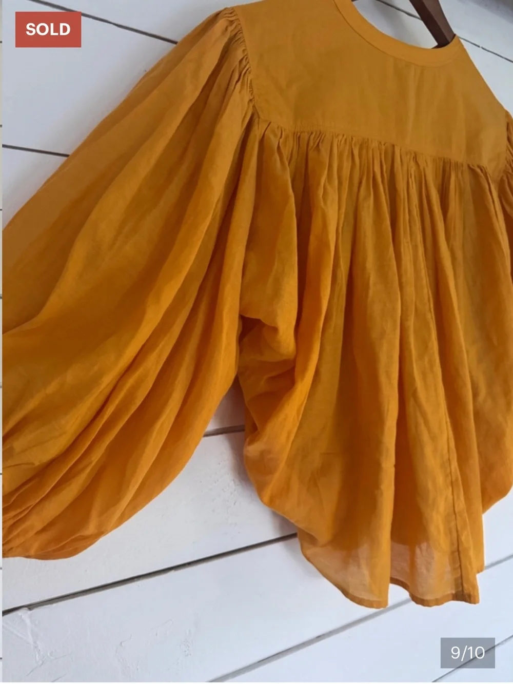 Madewell Balloon Sleeve Top in Small in Pollen Puff batwing boho flowy